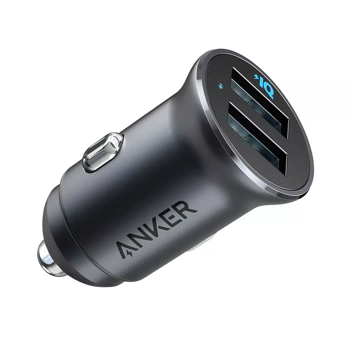 Buy Anker PowerDrive 2 Alloy 24W Car Charger (A2727H12) - Black in Qatar