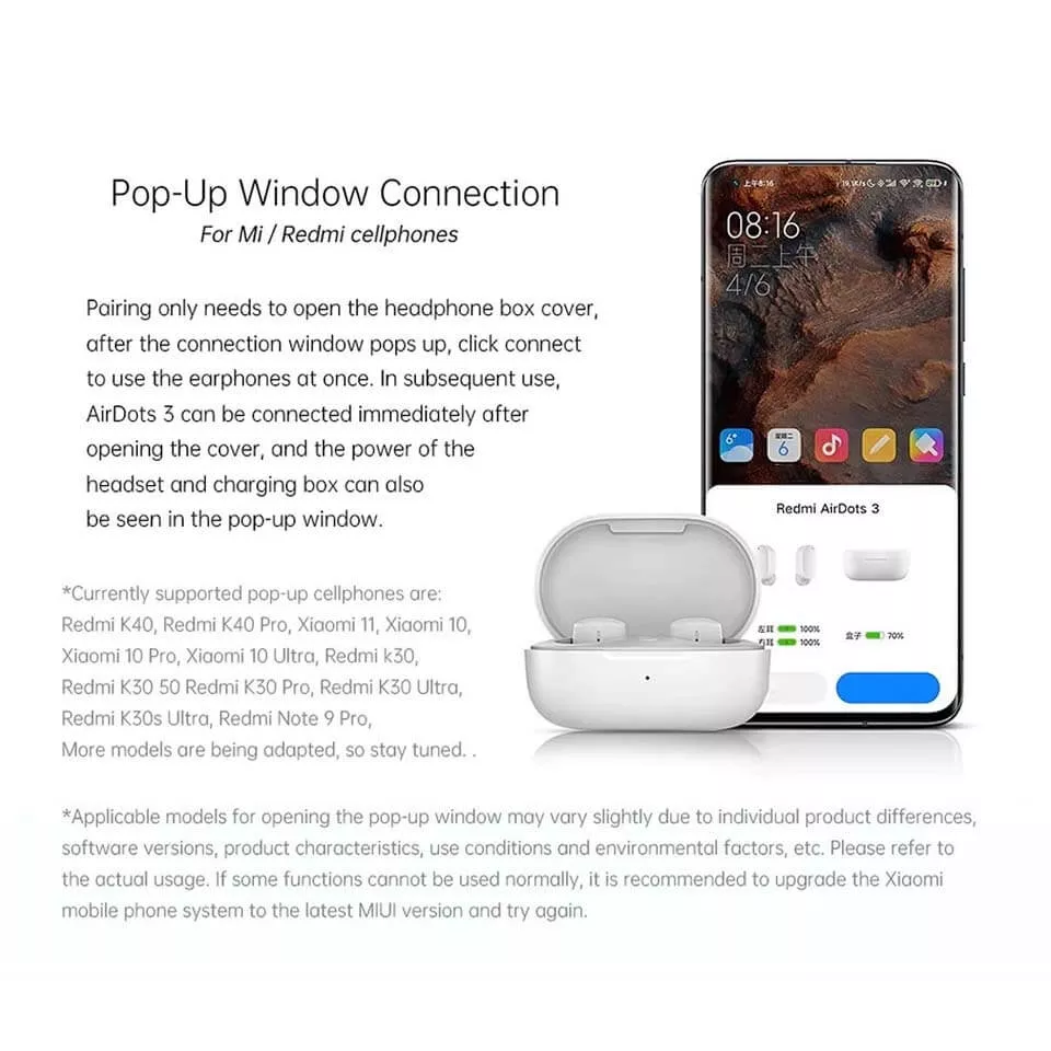 Redmi top airdots connection