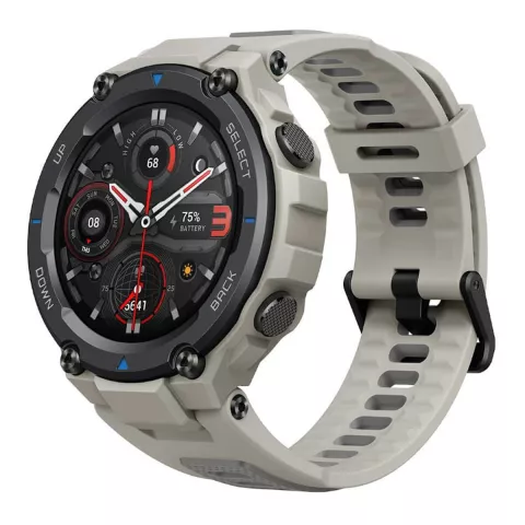 Amazfit T-Rex Pro 47.7mm Polycarbonate Case with Silicone Rubber Strap  Smart Watch - Meteorite Black (W2013OV1N) for sale online