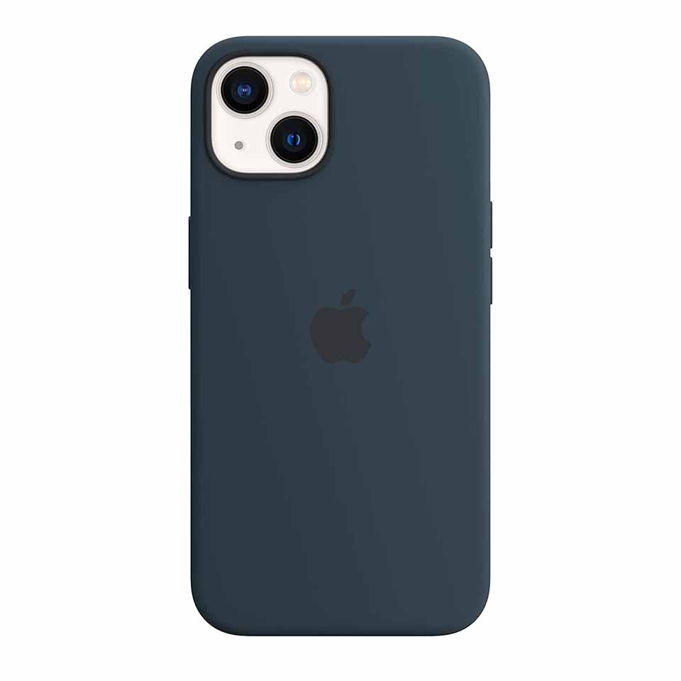 Buy Apple Silicone Case with MagSafe (for iPhone 13) - Abyss Blue in Kuwait