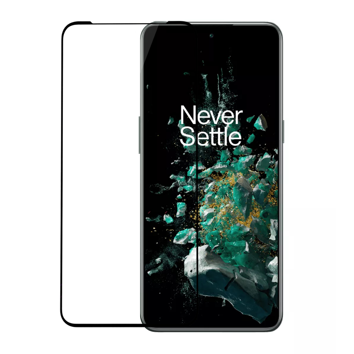 Buy Full Tempered Glass Screen Protector for OnePlus 10T Black in Kuwait