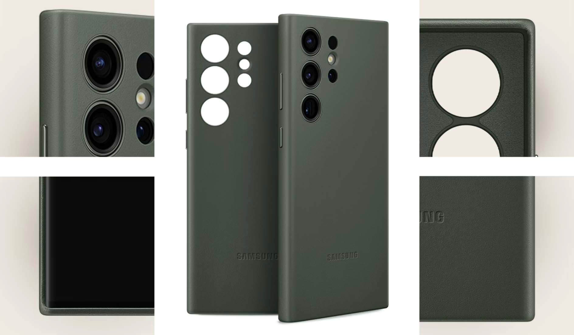 Buy Samsung Galaxy S23 Ultra Leather Case Black in Kuwait