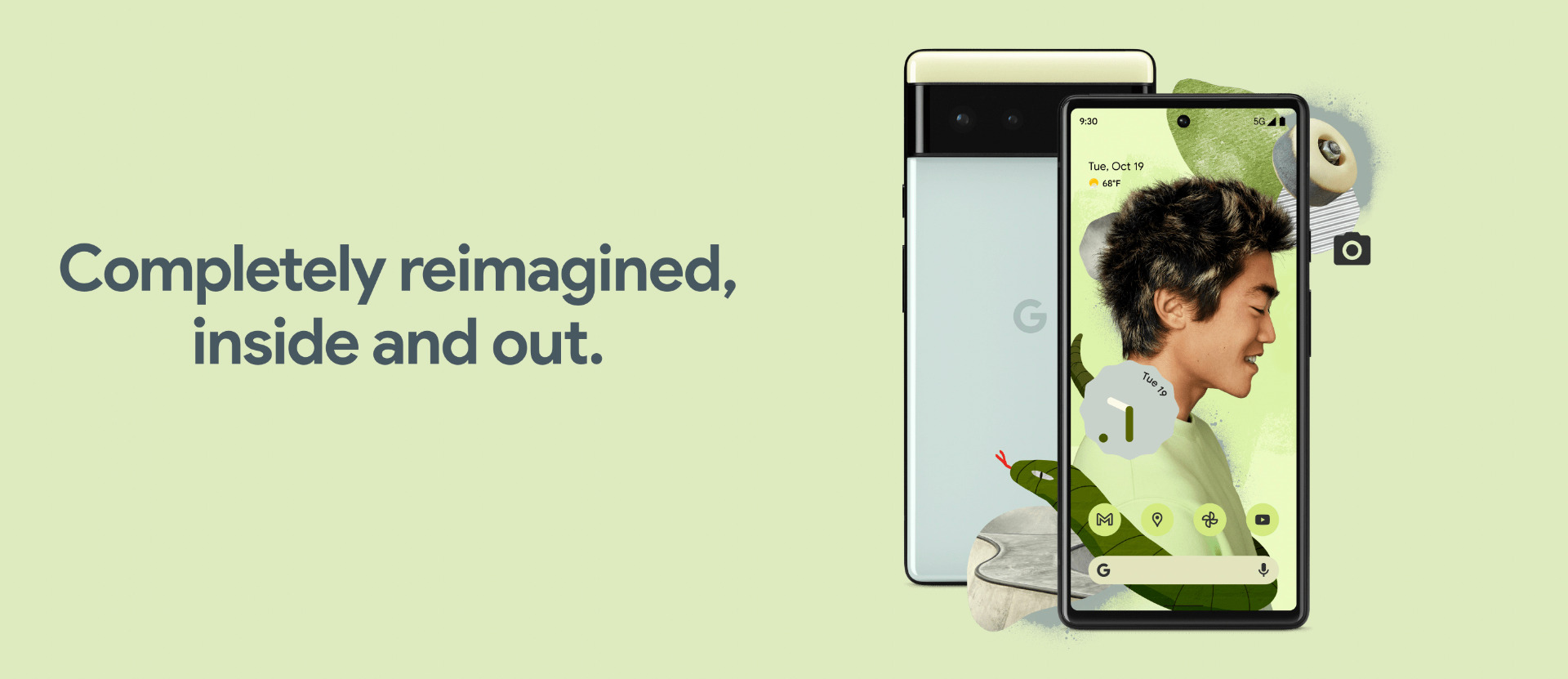 Dimprice | Google Pixel 6 5G Smartphone (8GB+128GB, Dual SIM) - Stormy Black