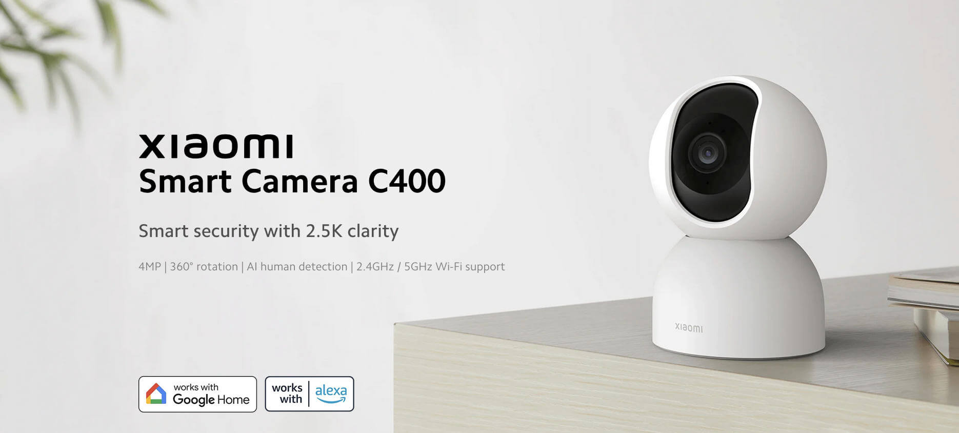 Xiaomi Smart Camera C400 2.5K 360° Rotation - White - Mufaddal Fono